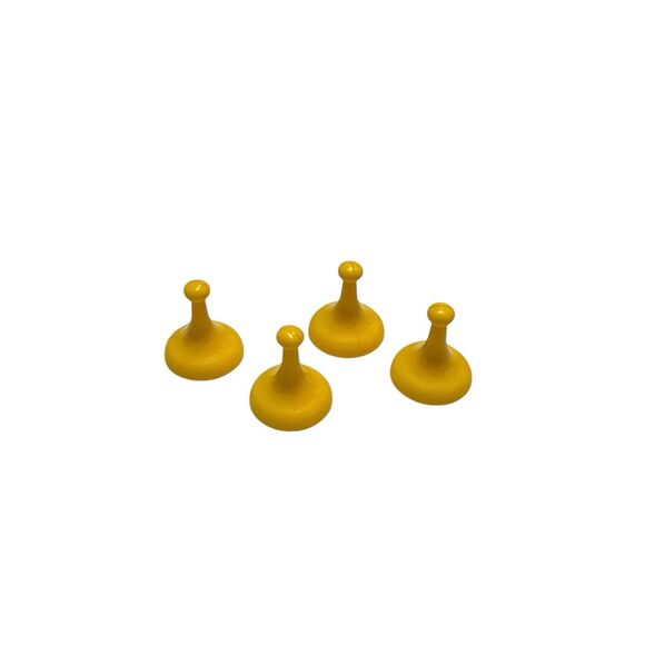 Hasbro Sorry! Board Game Replacement Pieces (1998 Edition) – 4 Yellow Pawns - Picture 1 of 2